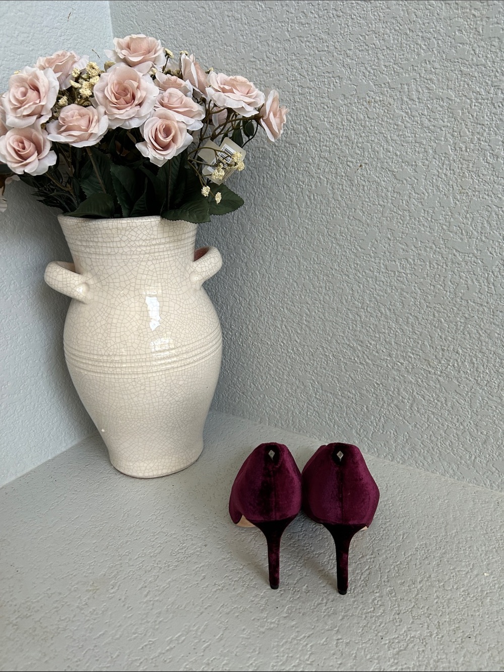 Sam Edelman Burgundy Velvet Pointed Toe Stiletto Pumps - Picture 5 of 7
